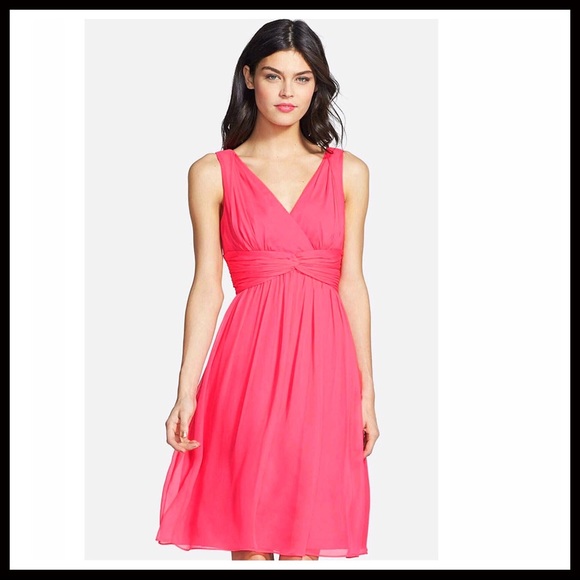 DONNA MORGAN CHIFFON A-LINE SHORT DRESS A3C - Picture 7 of 8